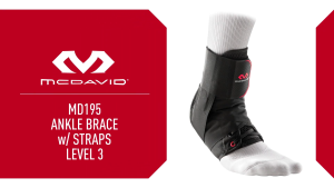 McDavid 195 Level 3 Ankle Brace w/ straps (Black)