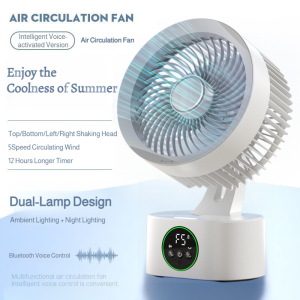 Portable Wall-Hanging Fan With Remote Control Rechargeable Usb Electric Folding Fan Nightlight Air Cooler Household Shaking