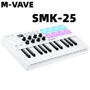 Bàn Phím Điều Khiển MIDI Mini USB M-VAVE SMK-25 II Với 25 Phím 16 Pad Trống RGB 8 Núm Xoay Và Phần Mềm Sản Xuất Âm Nhạc Đi Kèm