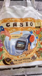CASIO LIMITED EDITION TOTE BAG WORKED with LOCAL ILLUSTRATOR–BINGKA-TO CREATE A UNIQUE PIECE of CASIO VINTAGE DESIGN