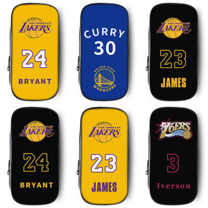 NBA Basketball Pencil Case Kobe Elementary School Students Pencil Box 2025 New Popular Super Star Student Stationery Bag Middle School Boys