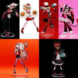 Bandai | 15cm Acrylic Stand For Hazbin Hotel Charlie Morningstar Vaggie Alastor Lucifer Morningstar Peripheral Cute Desktop Ornament Gift