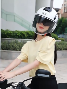 AXK motorcycle helmet classic 3C Certified Full-Face Electric Bike Helmet with UV Protection and ICC Stickers - New Multiple Sizes Available UV-Resistant Size 54-62cm Helmet Full Face Dual Visor Original