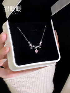 YINNUANNUAN | Pure Silver Heart Bow Necklace