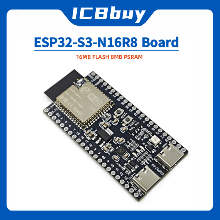ESP32-S3 N16R8 Wifi BT Module Development Board for Arduino IDE Type-C ...