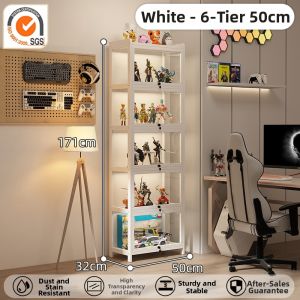 ZHUSHANXIA | Transparent LED Lit Dustproof Lockable Display Case