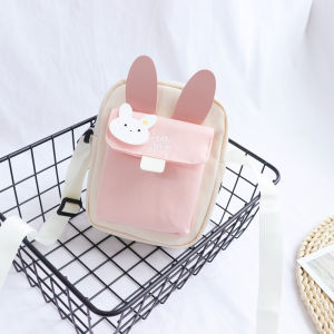 Oxford Canvas Phone Bag Womens Mini Crossbody Bag Cute Small Bag Money Bag Zipper Closure Cartoon Pattern Youth Suitable