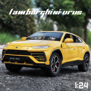1:24 Scale Lamborghini Urus Alloy Car Model Diecast Car Sound Light Car Lovers Collection Kids Birthday Gift Metal Boys Toys
