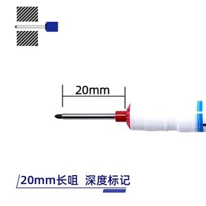 10Pcs Long Tip Marker Pen Woodworking Deep Hole Extension Marker Pen Waterproof Long Nib Oily Marker