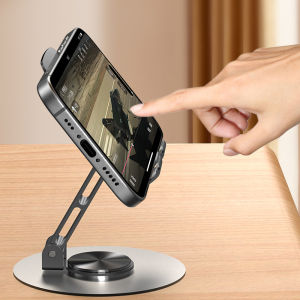 Metal Aluminum Alloy 720 Rotate PC Tablet Mobile Phone Holders Stands Mount desktop Bracket For iPad Adjustable Folding Lazy Liv