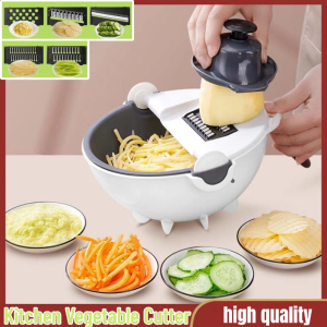 Multifunction Vegetable Cutter with Drain Basket Vegetables Chopper Slicer Grater Kitchen Tools