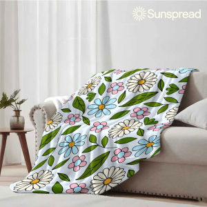 Beast Kingdom | Cartoon Color Flower Leaf Soft Warm Flannel Blanket Lightweight Cozy Christmas Halloween Home Decor Room