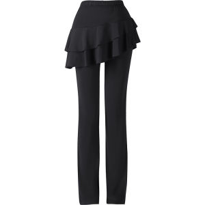 กางเกงเต้นรำสี่แยกผ้าไหมนม กางเกงเต้นรำสี่แยกผู้หญิง กางเกงขายาวสำหรับออกกำลังกายในฤดูร้อน กางเกงซ้อมเต้นรำสี่แยกผ้าไหมนม