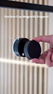 HOMEKING | Vacuum Suction Cup Magnetic Mobile Phone Holder High Quality Adjustable Car Navigation Holder Portable Foldable Adsorption Bracket Vacuum Magnetic Suction Phone Mount Foldable Phone Holder for Car/Gym/Mirror Compatible with iPhone/Android