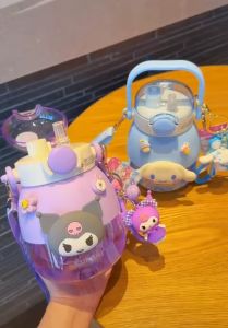 RJ Botol minum sanrio 2in1 1050ml ori BT015 tumbler anak melody kuromi pompurin cinnamoroll Portable