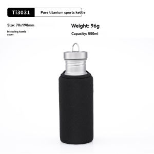 Keith Titanium Water Bottle Outdoor Sport Travel Camping Bottle Portable Leak-proof with Bag 400ml / 550ml / 700ml Ti3032