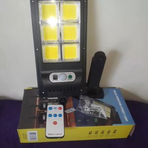 G807 ORIGINAL LAMPU PJU LED CAS SOLAR TENAGA SURYA WATERPROOF SENSOR GERAK OUTDOOR 6 LED PLUS REMOTE