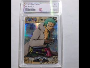Thẻ One Piece Khung PSAVN lá RORONOA ZORO áo khoát long la Seret holofoil 1459 NF27 1-23