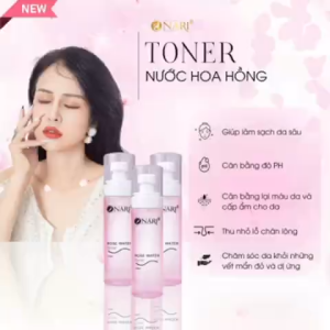 Nước hoa hồng Nari cân bằng độ ẩm giảm lão hóa tăng đàn hồi dưỡng trắng sáng se khít lỗ chân lông 100ml