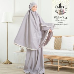 Mukena Dewasa Katun Polos Rajut Alesha Jumbo Travelling