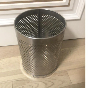 Stainless Steel Ventilated Trash Bin Round For Bathroom