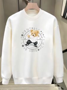 เสื้อฮู้ดแขนยาวสุดเท่ สไตล์ลำลอง ฤดูใบไม้ร่วง/ฤดูหนาว สวมใส่สบาย แฟชั่นสุดเท่ เสื้อฮู้ดคอกลม พิมพ์ลายการ์ตูน เสื้อฮู้ดคู่สุดเก๋