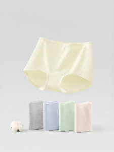 Secret World | Antibacterial Mid High Waist Seamless Cotton Briefs Panties
