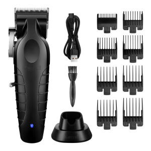 Kemei Mens Electric Hair Clipper USB Rechargeable 0mm Gapped Carving Clipper Cordless Hair Trimmer Hair Cutting Machine KM-2296