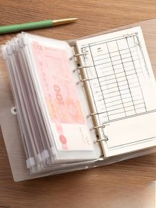Detachable Cash Storage Bag Account Book A6 Size Portable Money Journal Daily Expenses Tracker Children Savings Bag Holder