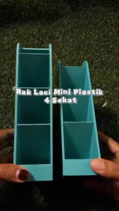 (BISA COD) Rak Laci Mini Plastik 4 Sekat Rak Meja 4 Slot Pulpen Pensil Organizer Box Serbaguna
