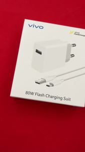 Original Vivo 80W FlashCharge Charger Set EU Plug With USB A to Type C Fast Charging Cable For Vivo X200 X100 X90 X80 X70 Pro