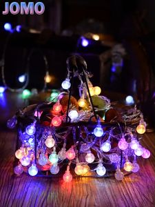 JOMO Buy 1 Take 1 Christmas Light AC220V Crystal Globe LED String Light IP67 Waterproof Extendable Fairy Lamp Multicolor Outdoor Ornament For Xmas Holiday Wedding Birthday Patio Garden Balcony Backyard Party Decor