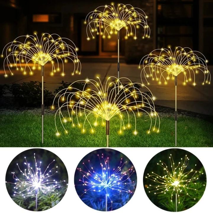 [Dizoey] LED Solar Firework Light Garden Decoration Fairy Light Outdoor