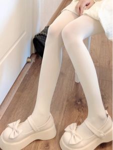 Quần Tất Nữ Màu Trắng Sữa JK Phong Cách Nhật Bản Thu Đông Mới Quần Tất Nâng Mông Giảm Béo Quần Tất Tất Lót Lông Cừu