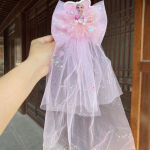 Phụ Kiện Tóc Tiệc Sinh Nhật Công Chúa Elsa Cho Trẻ Em Phụ Kiện Tóc Dễ Thương Cho Bé Gái Phụ Kiện Tóc Bằng Vải Voan Phong Cách Ngọt Ngào