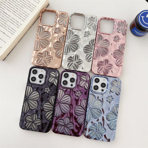Floveme Mạ sang trọng hoa lấp lánh vỏ điện thoại cho iPhone 15 14 13 12 11 Pro Max thời trang phong cách ins nhựa tpu mềm chống sốc chống rơi ốp lưng cho iphone 15 14 13 12 11