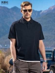 Enjeolon | Business Casual Breathable Polo Tee Mens Summer Short Sleeve