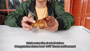 SHIFT KNOB MOTIF KEPALA KUDA GOLD / SHIFT KNOB / TUAS PERSNELING MOBIL DIESEL