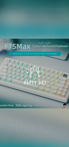 AULA-F75 MAX custom tri-mode mechanical keyboard features original and anime-themed keycaps wireless Bluetooth and is a high-quality keyboard suitable for office work gaming and esports.
