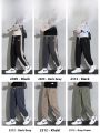 ROMON | Lormen Men's Corduroy Casual Pants Loose Sporty Workwear Long Trousers Snug Fit Sweatpants Fashionable Urban Style Autumn. 