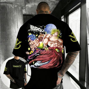 Bandai | Dragon Ball Anime Cotton T-shirt 2026 Summer New Broli Printed Mens and Womens Street Trendy Loose Casual Parent Child Top