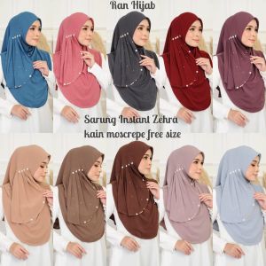 New ARRIVAL SARUNG INSTANT ZEHRA..free Size. Kain Moscrepe..