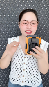 Quạt Đeo Thắt Lưng F49 Quạt Làm Mát Lưng Tích Hợp Đèn Pin Sạc Dự Phòng 5000mAh