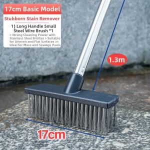 Long Handle Steel Brush for Removing Moss Oil Stains and Rust