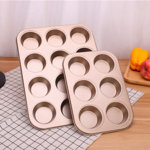 3oz Muffin pan 6 Mold Baking Tray 12 Mold Biscuit Cake Non Stick Pan Oven Baking Molder Cupcake Mold