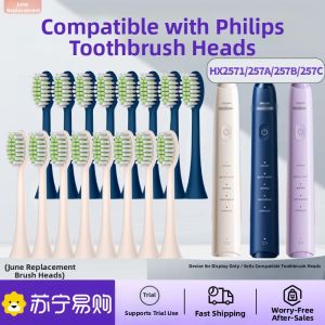 Philips S3pro Electric Toothbrush Head Replacement Compatible with HX2571/257A/257B/257C/2471 Deep Cleaning Adult Hardness