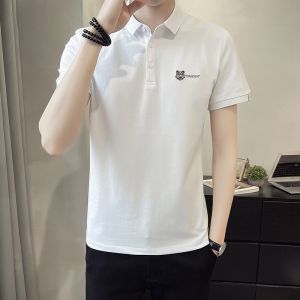 ROMON | Lormen Mens Ice Silk Short Sleeve Polo Shirt Summer Thin Casual Business T-Shirt With Collar Half Sleeve Body T Cool Feeling