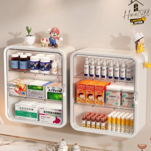 HOME1988😊พร้อมส่ง💯 ตู้ยาสามัญประจำบ้าน ติดผนัง กล่องเก็บของ ชั้นวางของ กล่องเก็บของ สินค้าคุณภาพดี ตู้ยา