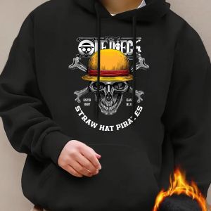 Bandai | MenS Hooded Sweatshirt - Black Casual Pullover with Front Pocket Long Sleeve Autumn And Winter Warm Hoodies
