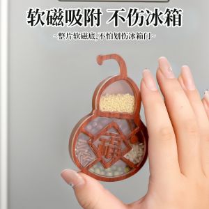 Creative Wooden Magnetic Fridge Patches Moving House Decorations Travel Souvenir New Year Fortune Wish Contemporary Home Decor